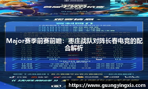Major赛季前赛前瞻：枣庄战队对阵长春电竞的配合解析